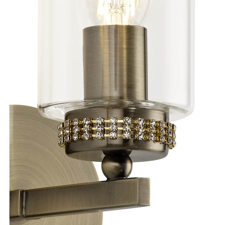 Nelson Lighting NL73289 Darling Wall Lamp Switched 1 Light Antique Brass