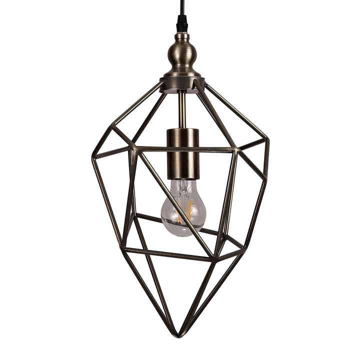 Nelson Lighting NL71319 Davie Medium Pendant 1 Light Antique Brass