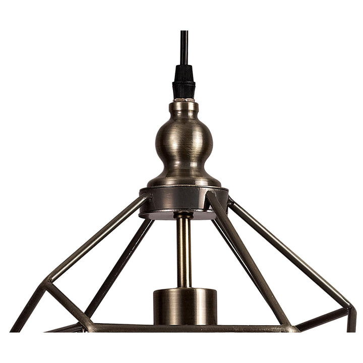 Nelson Lighting NL71319 Davie Medium Pendant 1 Light Antique Brass