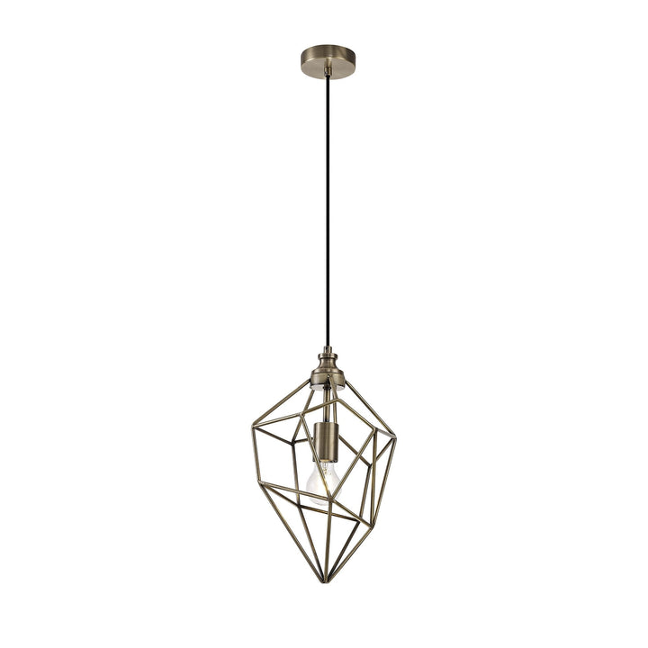 Nelson Lighting NL71319 Davie Medium Pendant 1 Light Antique Brass