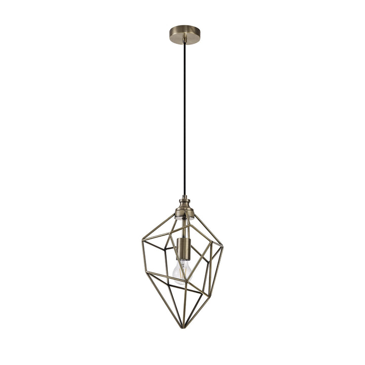 Nelson Lighting NL71319 Davie Medium Pendant 1 Light Antique Brass