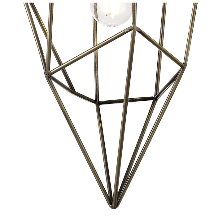 Nelson Lighting NL71329 Davie Large Pendant 1 Light Antique Brass