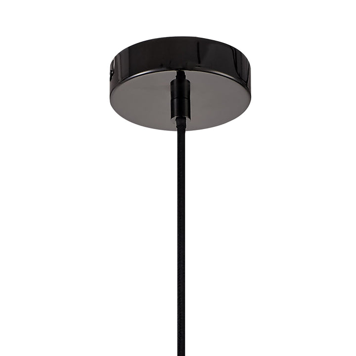 Nelson Lighting NL71609 Davie Large Pendant 1 Light Black Nickel