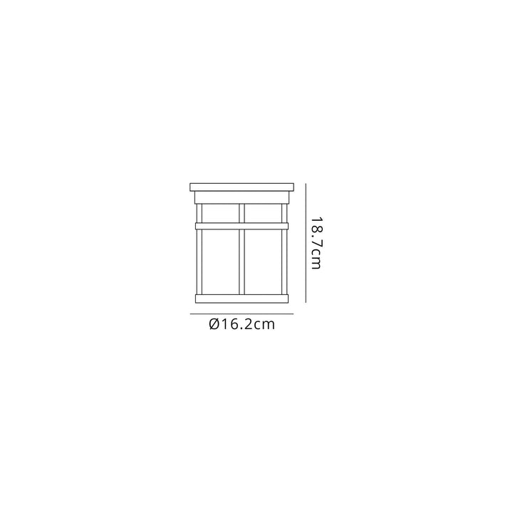 Nelson Lighting NL73199 Ellis Outdoor Ceiling 1 Light Black/Clear Crackled Glass