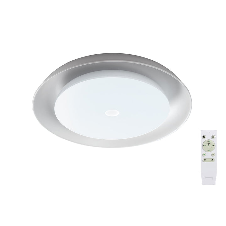Nelson Lighting NL70909 Fabio Ceiling Light LED RGB Tuneable White Built In Bluetooth Speaker/Remote Control