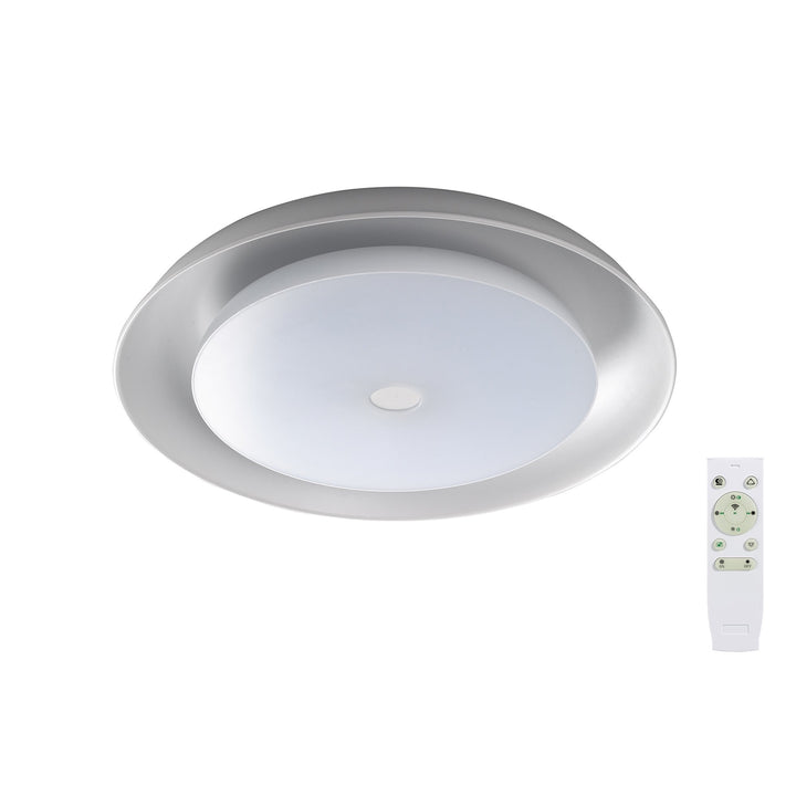 Nelson Lighting NL70909 Fabio Ceiling Light LED RGB Tuneable White Built In Bluetooth Speaker/Remote Control