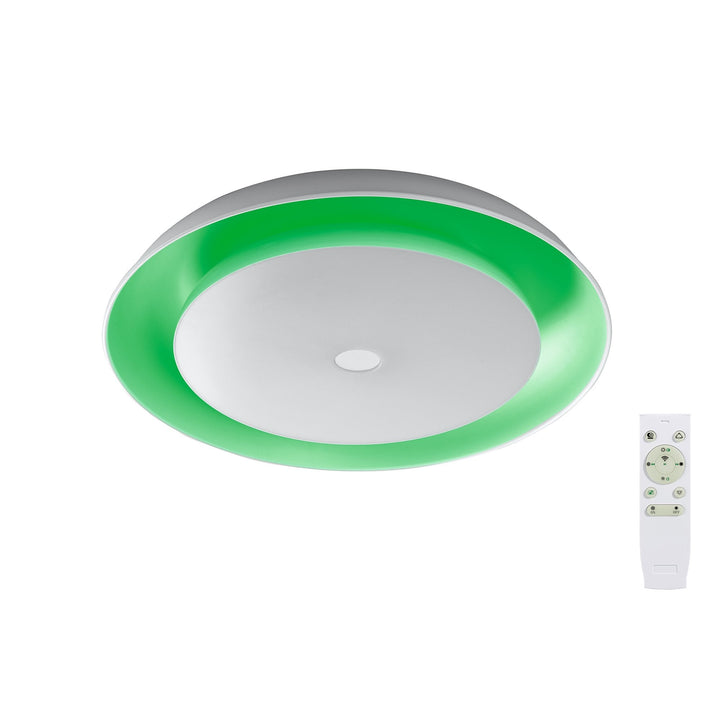 Nelson Lighting NL70909 Fabio Ceiling Light LED RGB Tuneable White Built In Bluetooth Speaker/Remote Control