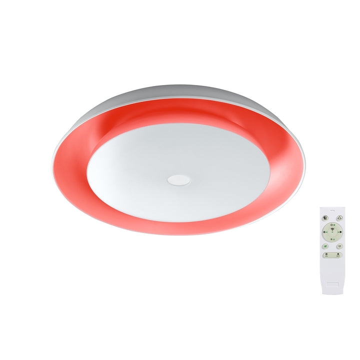 Nelson Lighting NL70909 Fabio Ceiling Light LED RGB Tuneable White Built In Bluetooth Speaker/Remote Control