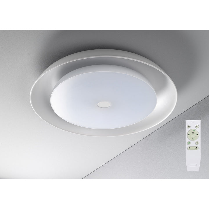 Nelson Lighting NL70909 Fabio Ceiling Light LED RGB Tuneable White Built In Bluetooth Speaker/Remote Control