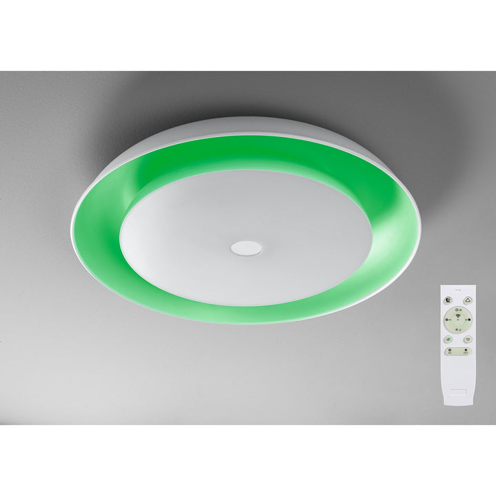 Nelson Lighting NL70909 Fabio Ceiling Light LED RGB Tuneable White Built In Bluetooth Speaker/Remote Control