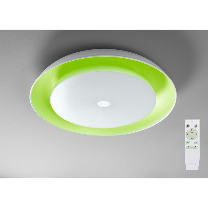 Nelson Lighting NL70909 Fabio Ceiling Light LED RGB Tuneable White Built In Bluetooth Speaker/Remote Control