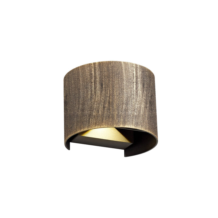 Nelson Lighting NL72079 Flo Outdoor LED Up & Downward Lighting Wall Lamp 2 Light Black/Gold