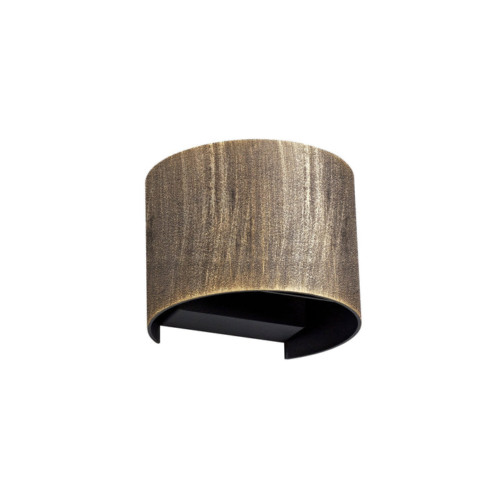 Nelson Lighting NL72079 Flo Outdoor LED Up & Downward Lighting Wall Lamp 2 Light Black/Gold