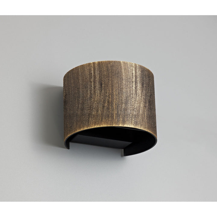Nelson Lighting NL72079 Flo Outdoor LED Up & Downward Lighting Wall Lamp 2 Light Black/Gold