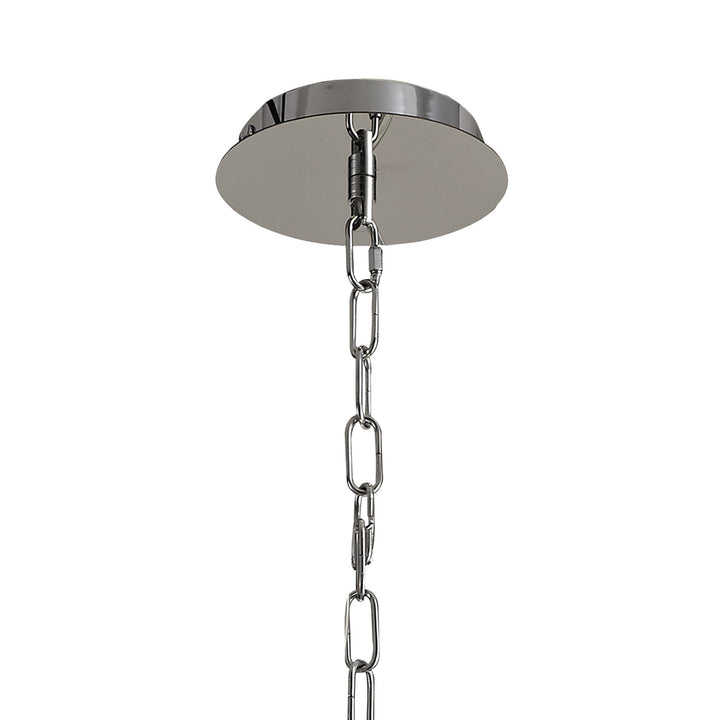 Nelson Lighting NL71149 Hooley Pendant/Semi Ceiling Convertible 7 Light Polished Chrome/Crystal