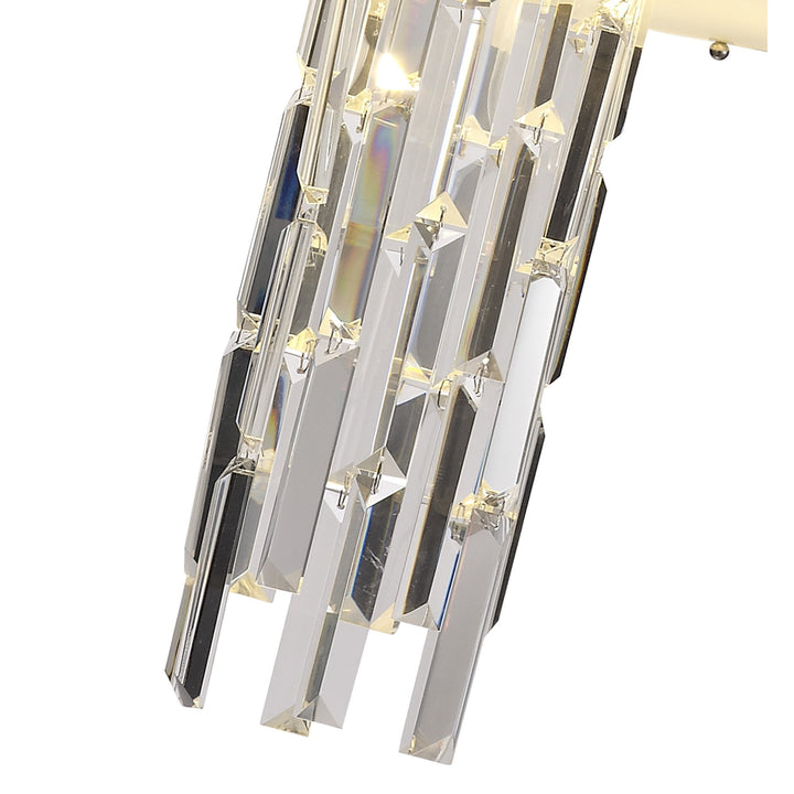 Nelson Lighting NL71149 Hooley Pendant/Semi Ceiling Convertible 7 Light Polished Chrome/Crystal