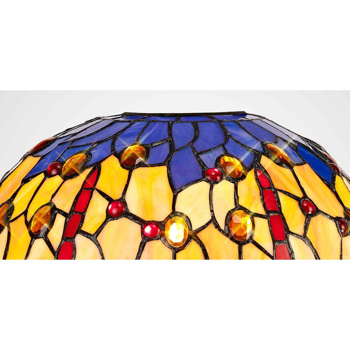 Nelson Lighting NL72689 Heidi Tiffany 30cm Non-electric Shade For Pendant/Ceiling/Table Lamp Blue/Orange