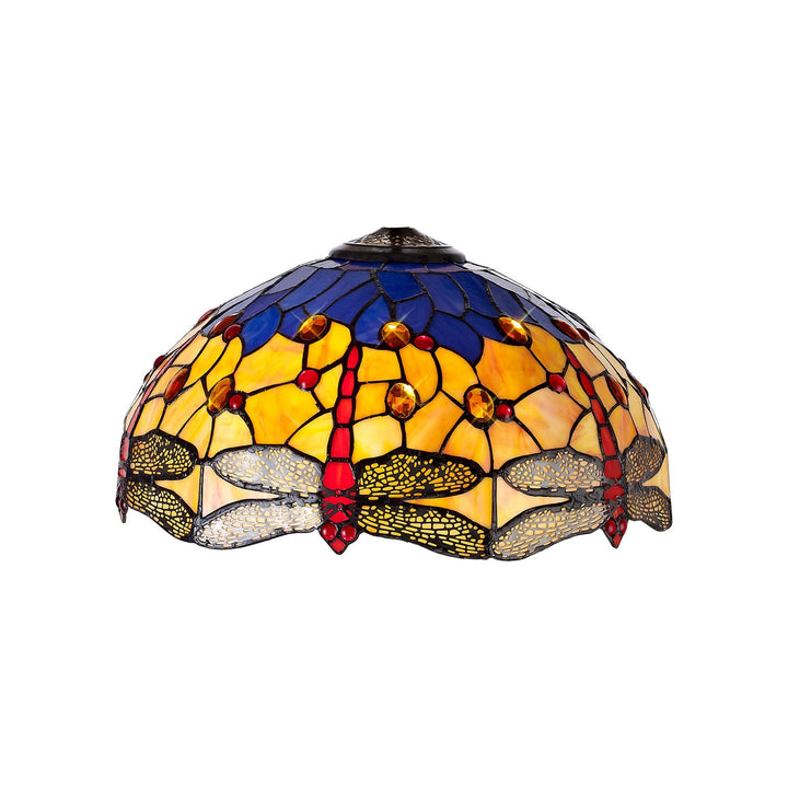 Nelson Lighting NL72699 Heidi Tiffany 40cm Shade Only Suitable For Pendant/Ceiling/Table Lamp Blue/Orange