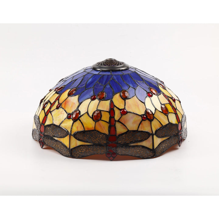 Nelson Lighting NL72699 Heidi Tiffany 40cm Shade Only Suitable For Pendant/Ceiling/Table Lamp Blue/Orange