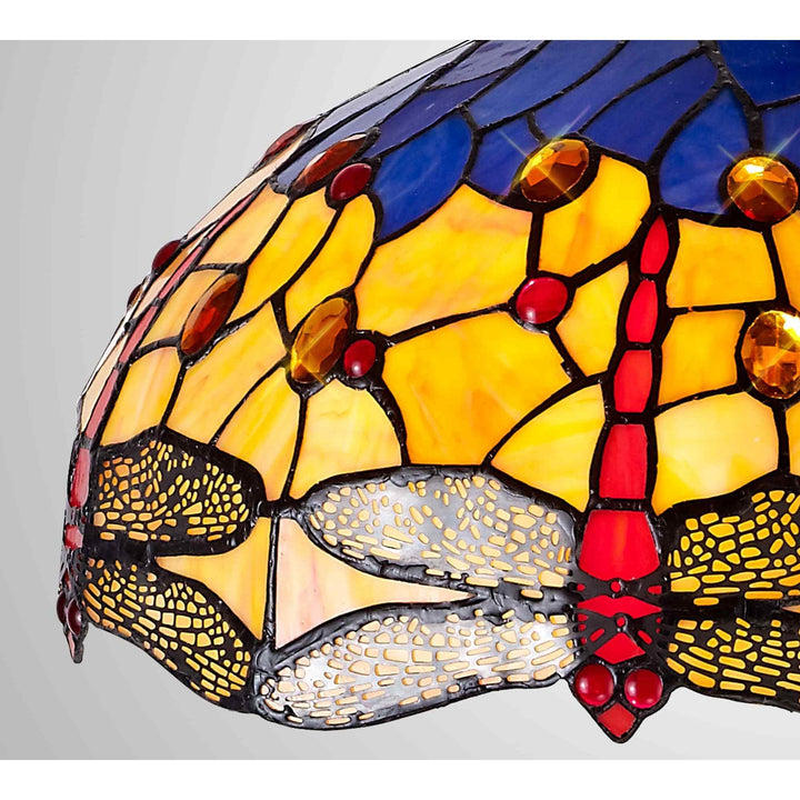 Nelson Lighting NL72699 Heidi Tiffany 40cm Shade Only Suitable For Pendant/Ceiling/Table Lamp Blue/Orange