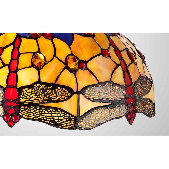Nelson Lighting NL72699 Heidi Tiffany 40cm Shade Only Suitable For Pendant/Ceiling/Table Lamp Blue/Orange