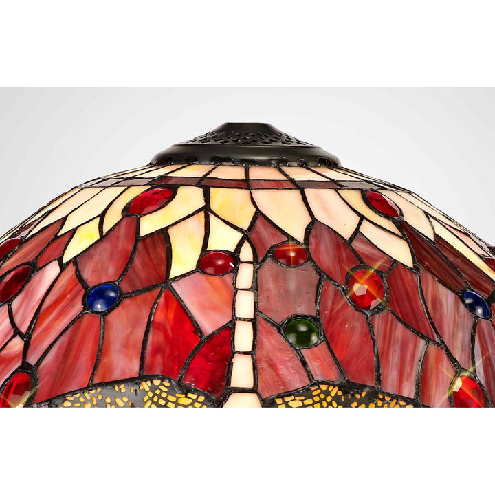 Nelson Lighting NL72729 Heidi Tiffany 40cm Shade Only Suitable For Pendant/Ceiling/Table Lamp Purple/Pink