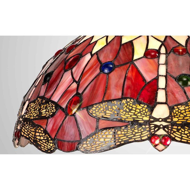 Nelson Lighting NL72729 Heidi Tiffany 40cm Shade Only Suitable For Pendant/Ceiling/Table Lamp Purple/Pink