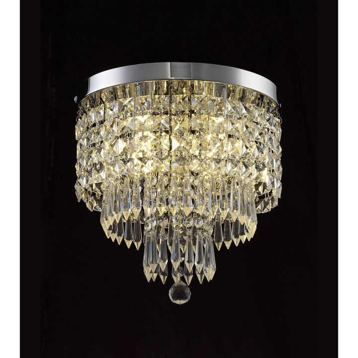 Nelson Lighting NL70569 Isabelle Bathroom Ceiling Light 4 Light Polished Chrome/Crystal