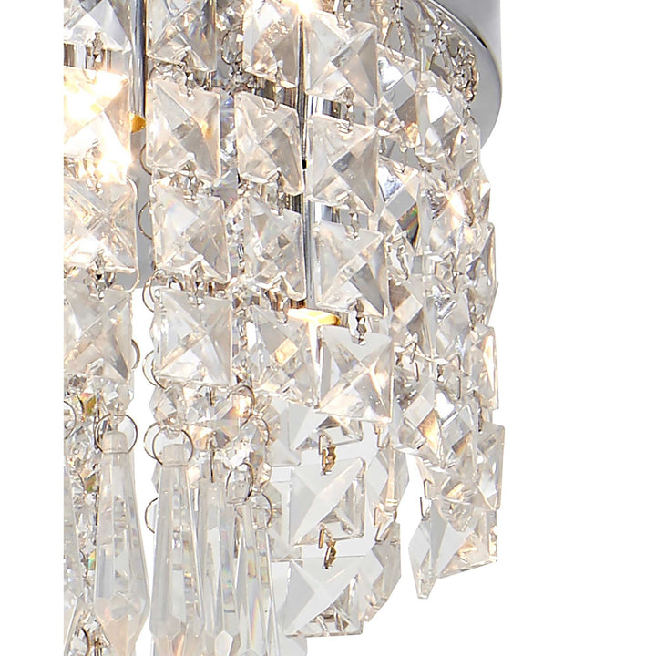 Nelson Lighting NL70569 Isabelle Bathroom Ceiling Light 4 Light Polished Chrome/Crystal