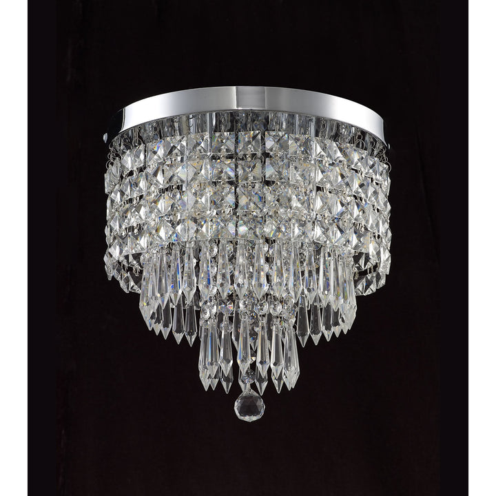 Nelson Lighting NL70569 Isabelle Bathroom Ceiling Light 4 Light Polished Chrome/Crystal