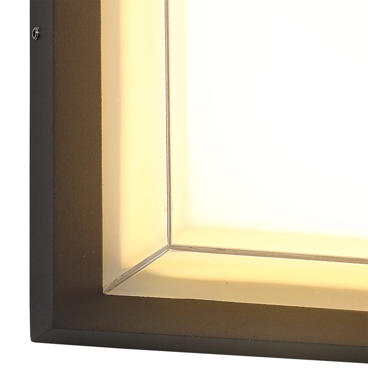Nelson Lighting NL77849 Abb Outdoor Wall Lamp LED Anthracite/Opal/Clear PC