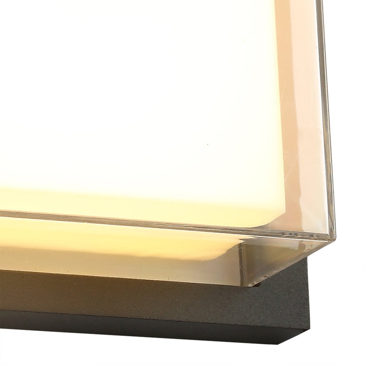 Nelson Lighting NL77849 Abb Outdoor Wall Lamp LED Anthracite/Opal/Clear PC