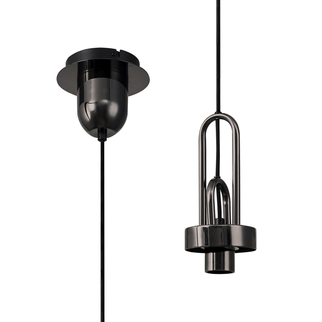 Nelson Lighting NL77899 Acme Suspension Kit Black Chrome/Matt Black