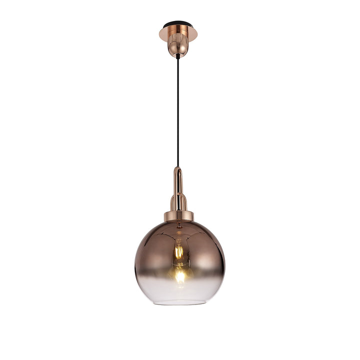 Nelson Lighting NL77929 Acme 30cm Globe Glass Copper/Clear