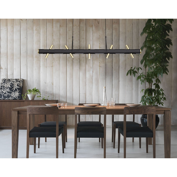 Nelson Lighting NL76699 Acoza Pendant LED Sand Black/Gold