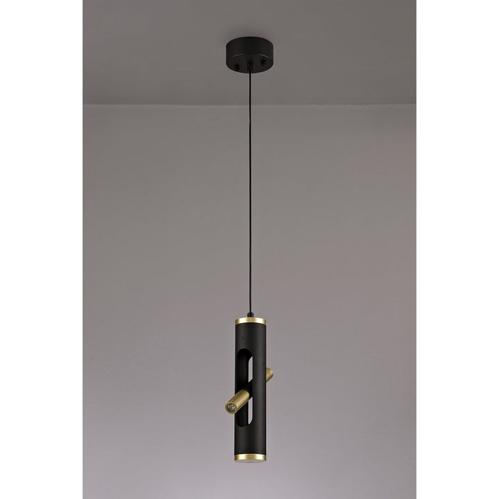 Nelson Lighting NL76699 Acoza Pendant LED Sand Black/Gold