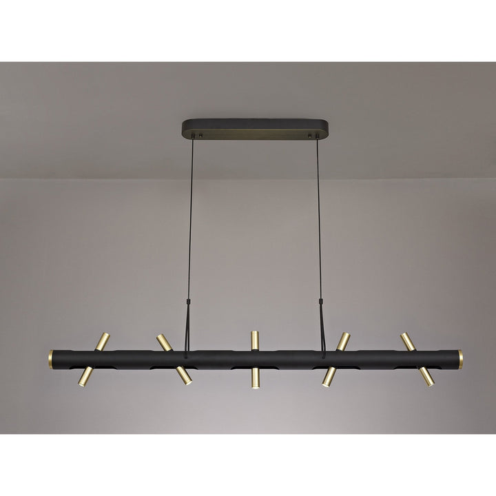 Nelson Lighting NL76719 Acoza Pendant LED Sand Black/Gold
