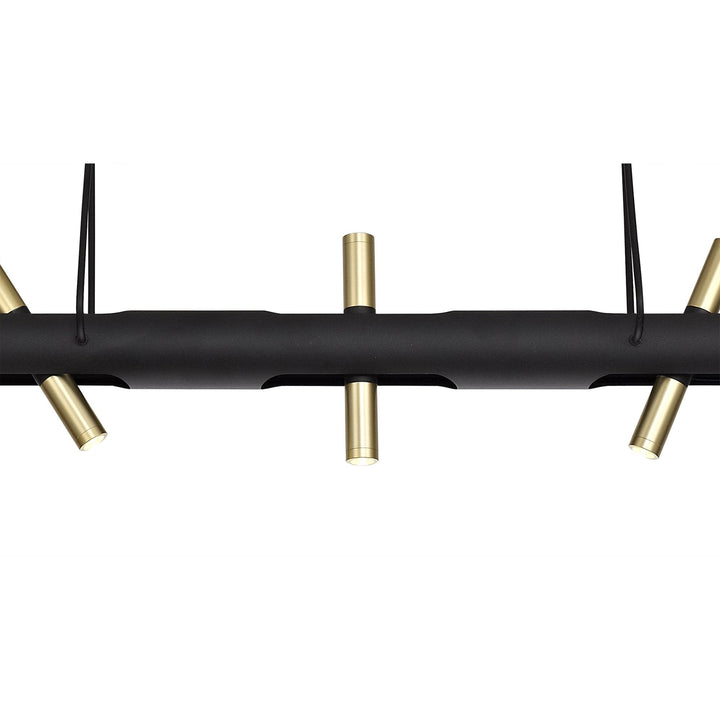 Nelson Lighting NL76719 Acoza Pendant LED Sand Black/Gold