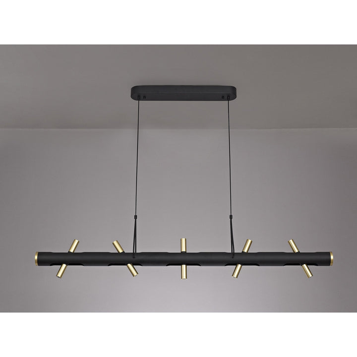 Nelson Lighting NL76719 Acoza Pendant LED Sand Black/Gold