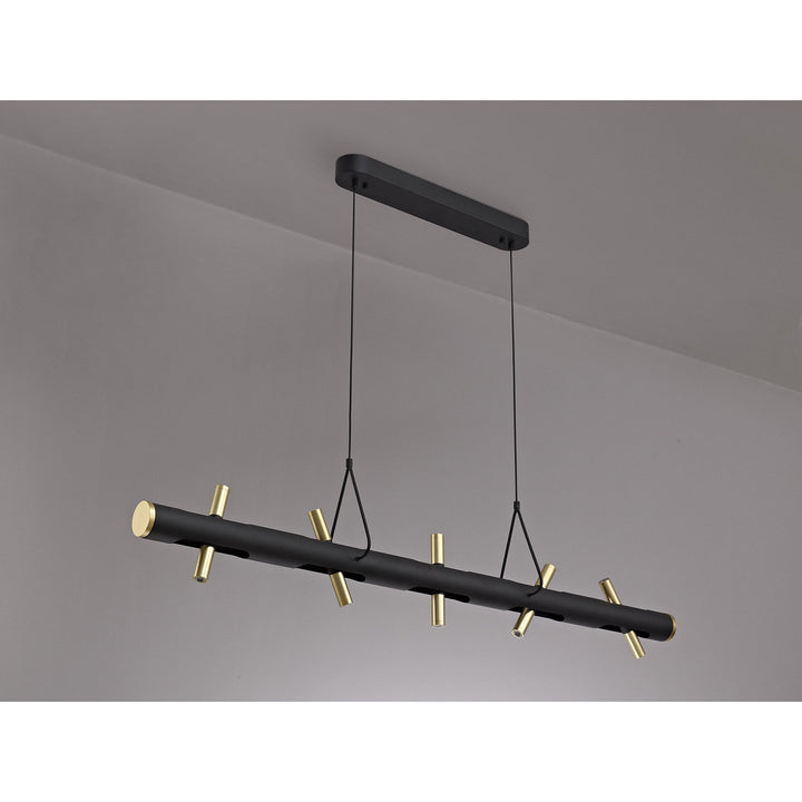 Nelson Lighting NL76719 Acoza Pendant LED Sand Black/Gold
