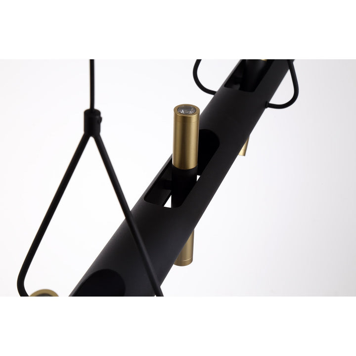 Nelson Lighting NL76719 Acoza Pendant LED Sand Black/Gold