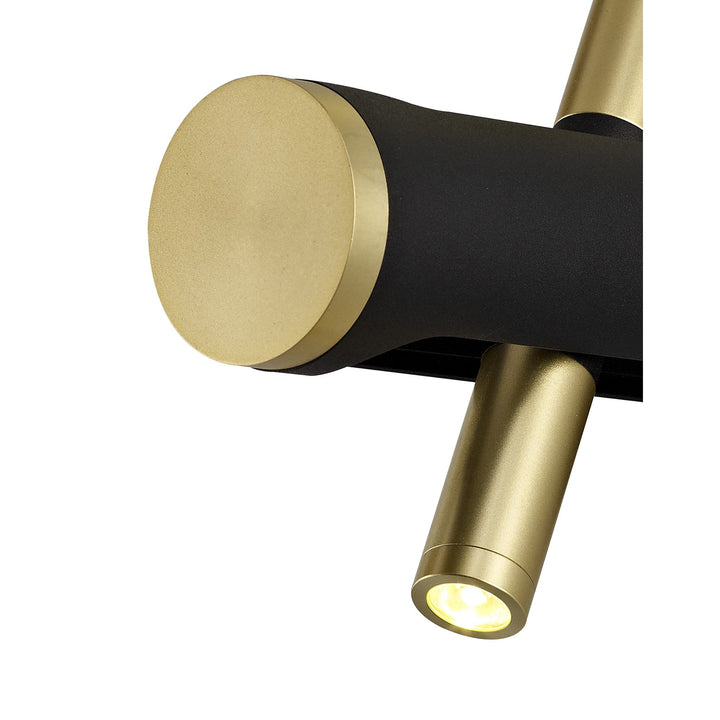 Nelson Lighting NL76729 Acoza Wall Light LED Sand Black/Gold