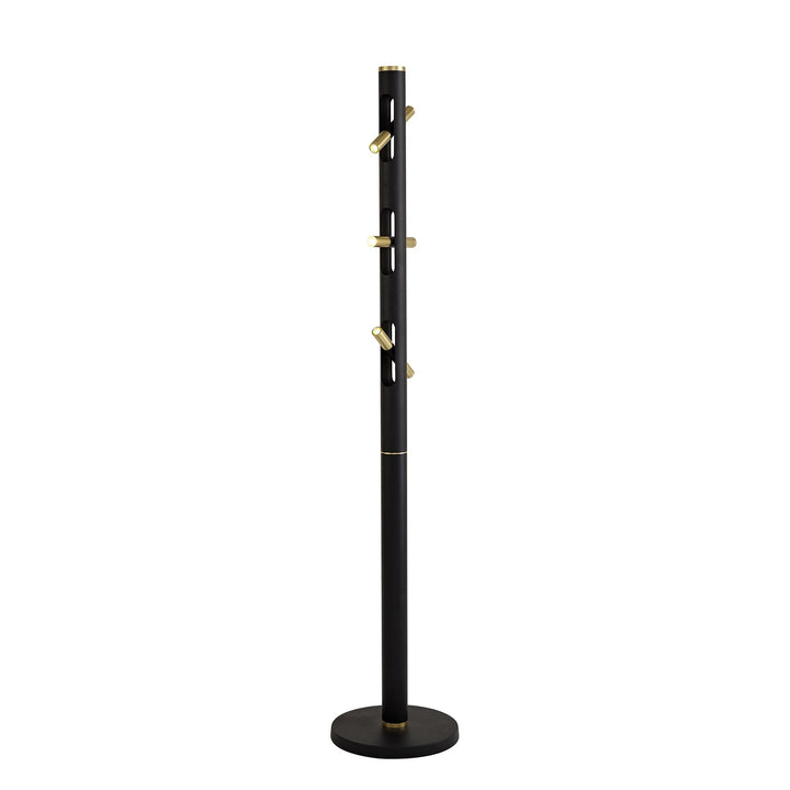 Nelson Lighting NL76749 Acoza Floor Lamp LED Sand Black/Gold