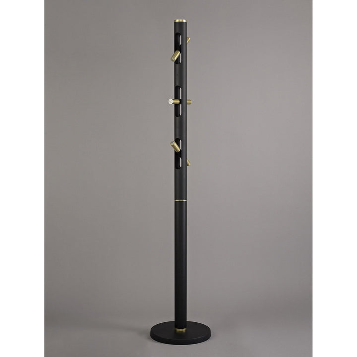 Nelson Lighting NL76749 Acoza Floor Lamp LED Sand Black/Gold
