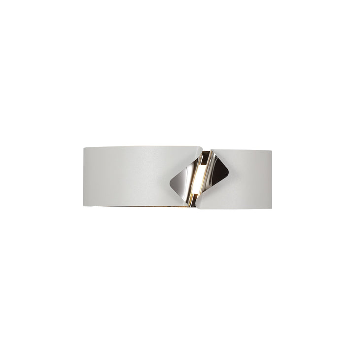 Nelson Lighting NL73689 Alba Wall Lamp LED Sand White/Polished Chrome