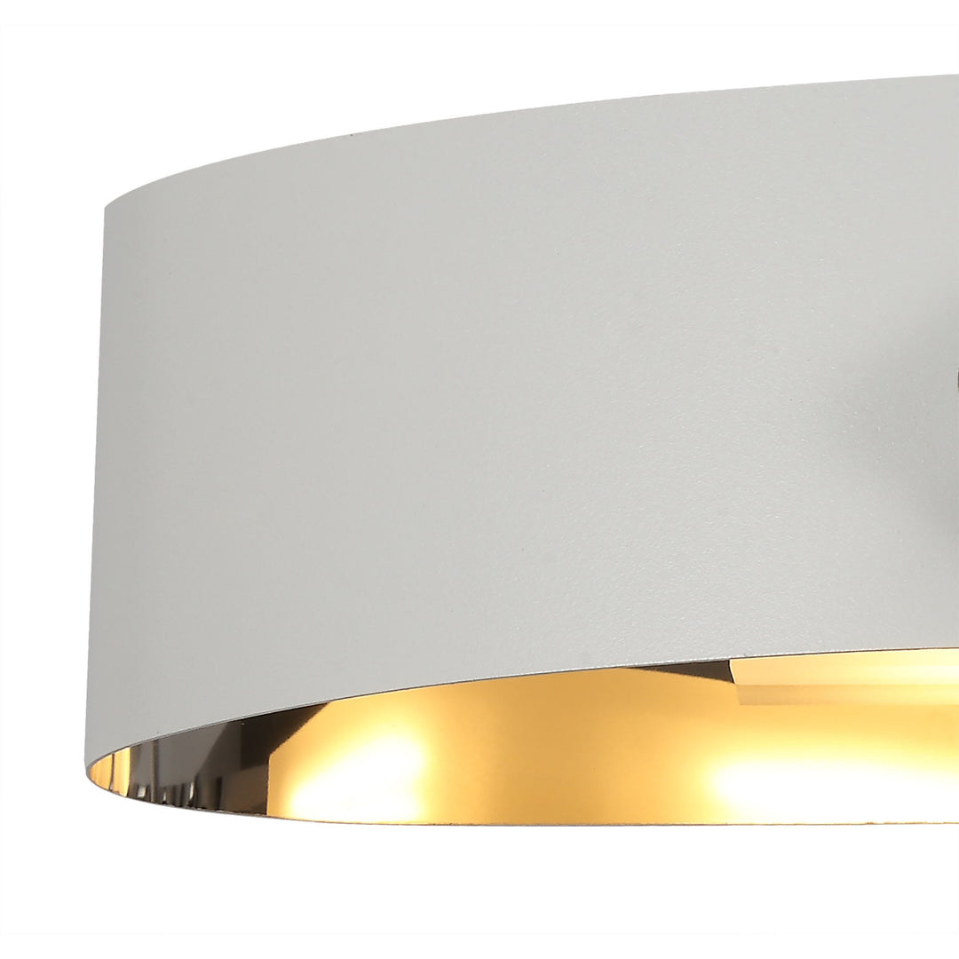 Nelson Lighting NL73689 Alba Wall Lamp LED Sand White/Polished Chrome