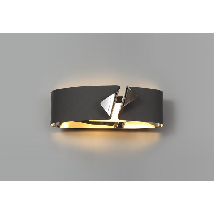Nelson Lighting NL73699 Alba Wall Lamp LED Sand Anthracite/Polished Chrome