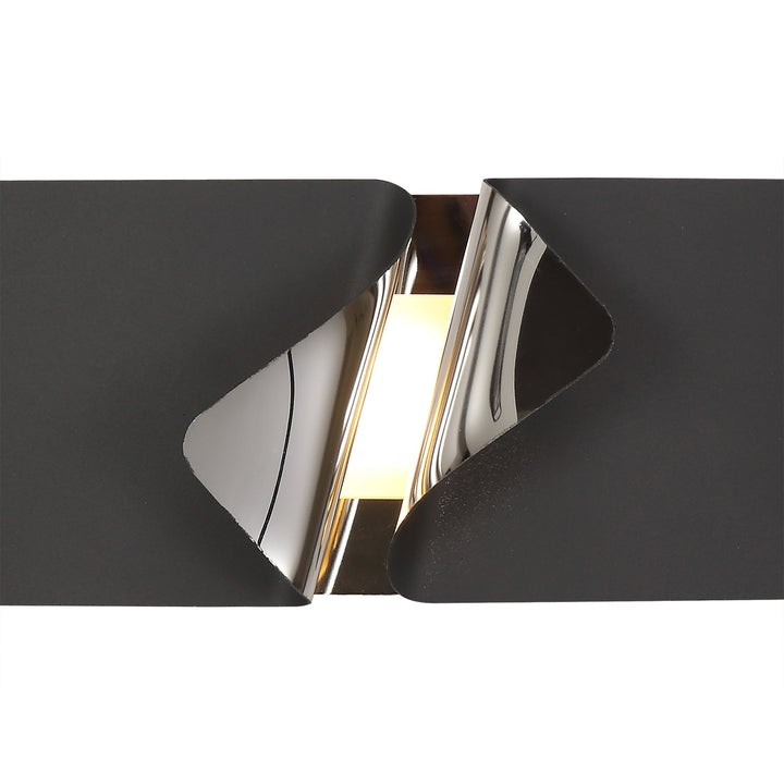 Nelson Lighting NL73699 Alba Wall Lamp LED Sand Anthracite/Polished Chrome