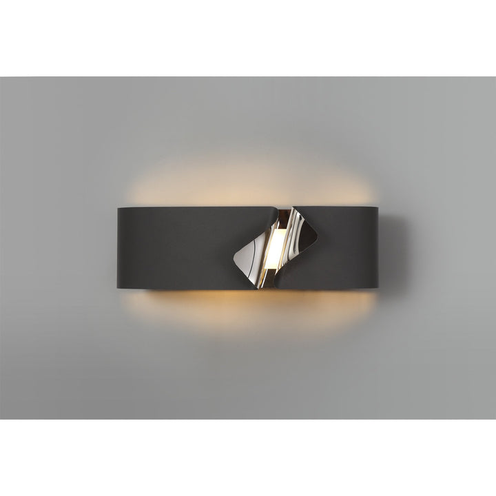 Nelson Lighting NL73699 Alba Wall Lamp LED Sand Anthracite/Polished Chrome