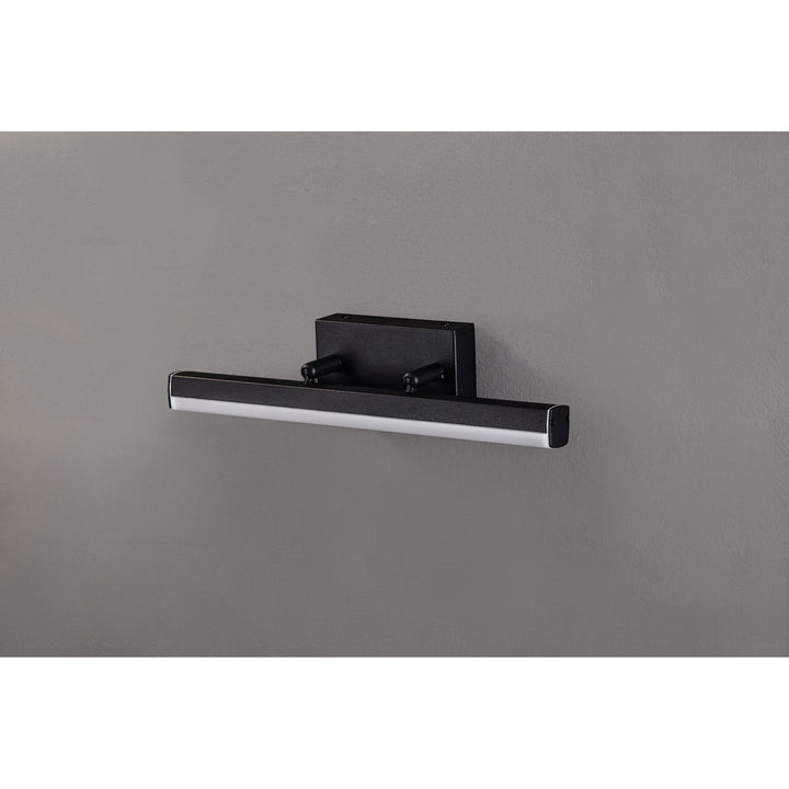 Nelson Lighting NL82119 Alfie Bathroom LED Wall Lamp Small Adjustable Sand Black